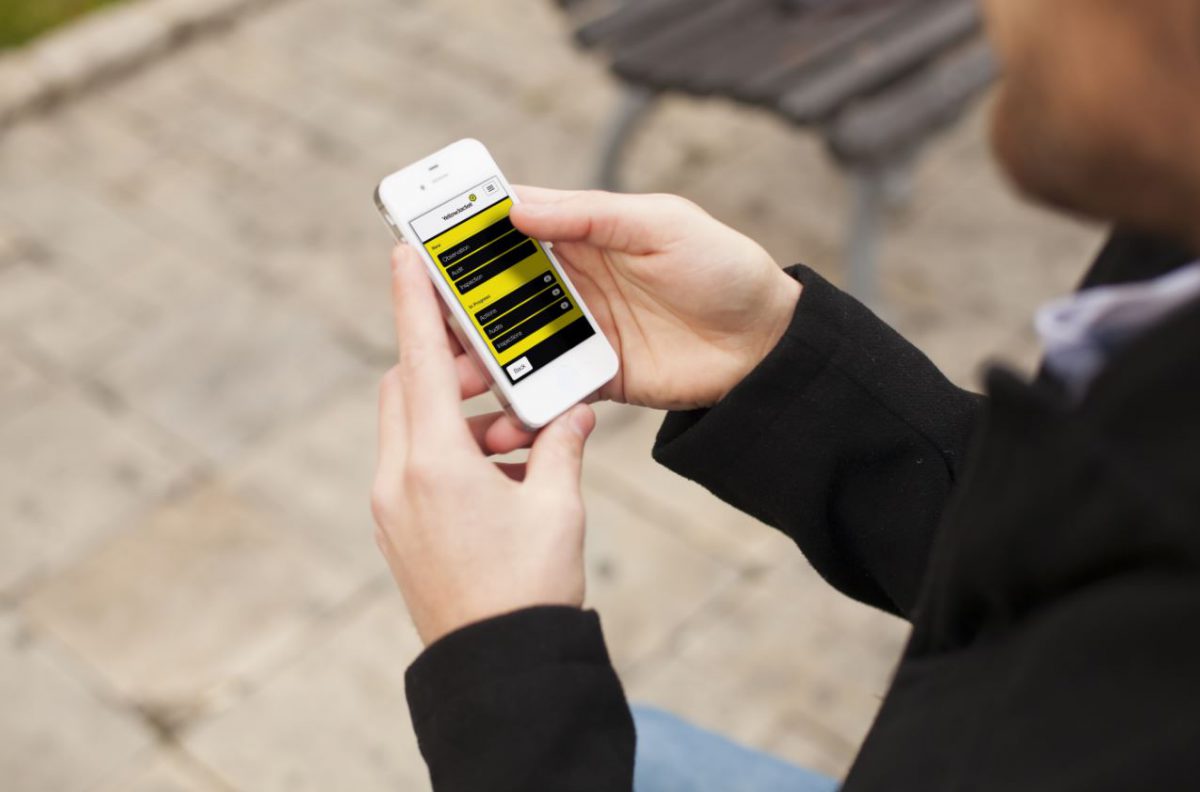 Yellow Jacket app on smart phone